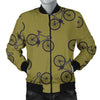 Bicycle Print Pattern Men's Bomber Jacket-grizzshop