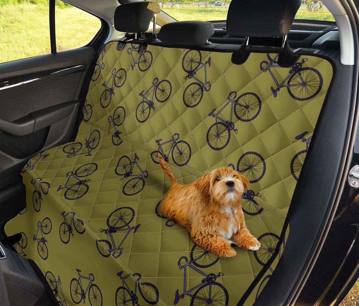 Bicycle Print Pattern Pet Car Seat Cover-grizzshop