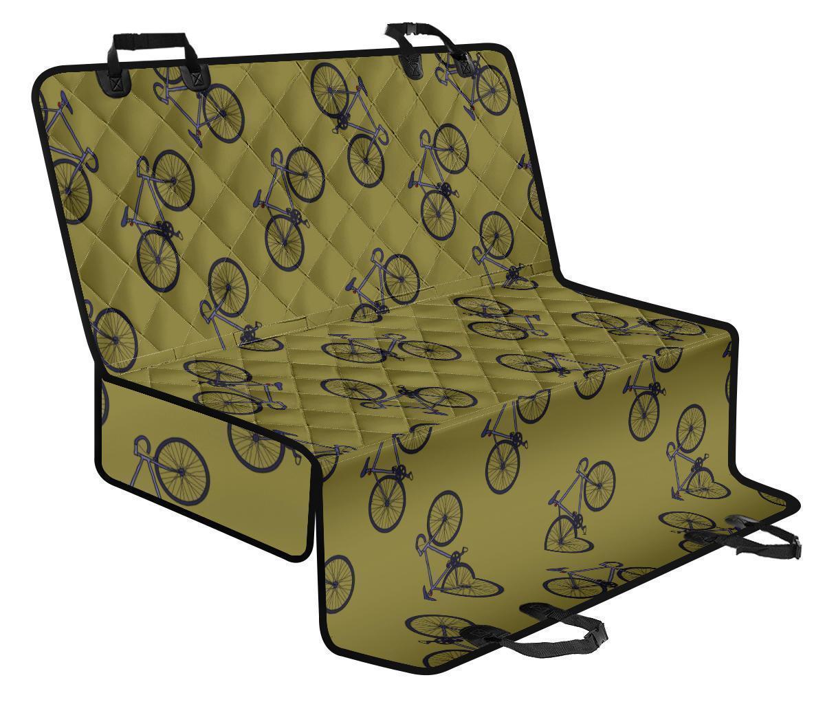 Bicycle Print Pattern Pet Car Seat Cover-grizzshop