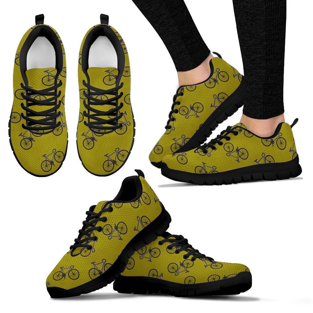 Bicycle Print Pattern Sneaker Shoes For Men Women-grizzshop