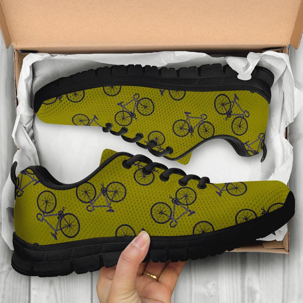 Bicycle Print Pattern Sneaker Shoes For Men Women-grizzshop