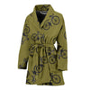 Bicycle Print Pattern Women Long Robe-grizzshop