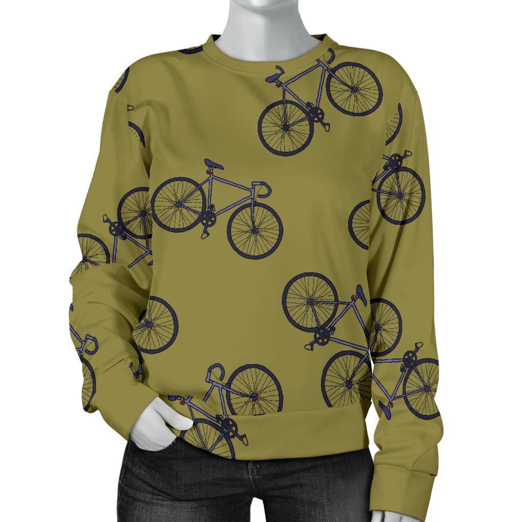 Bicycle Print Pattern Women's Sweatshirt-grizzshop