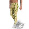 Biege Jackfruit Print Pattern Men's Leggings-grizzshop