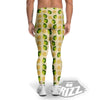 Biege Jackfruit Print Pattern Men's Leggings-grizzshop