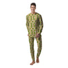 Biege Jackfruit Print Pattern Men's Pajamas-grizzshop