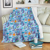 Bigfoot Blue Pattern Print Blanket-grizzshop