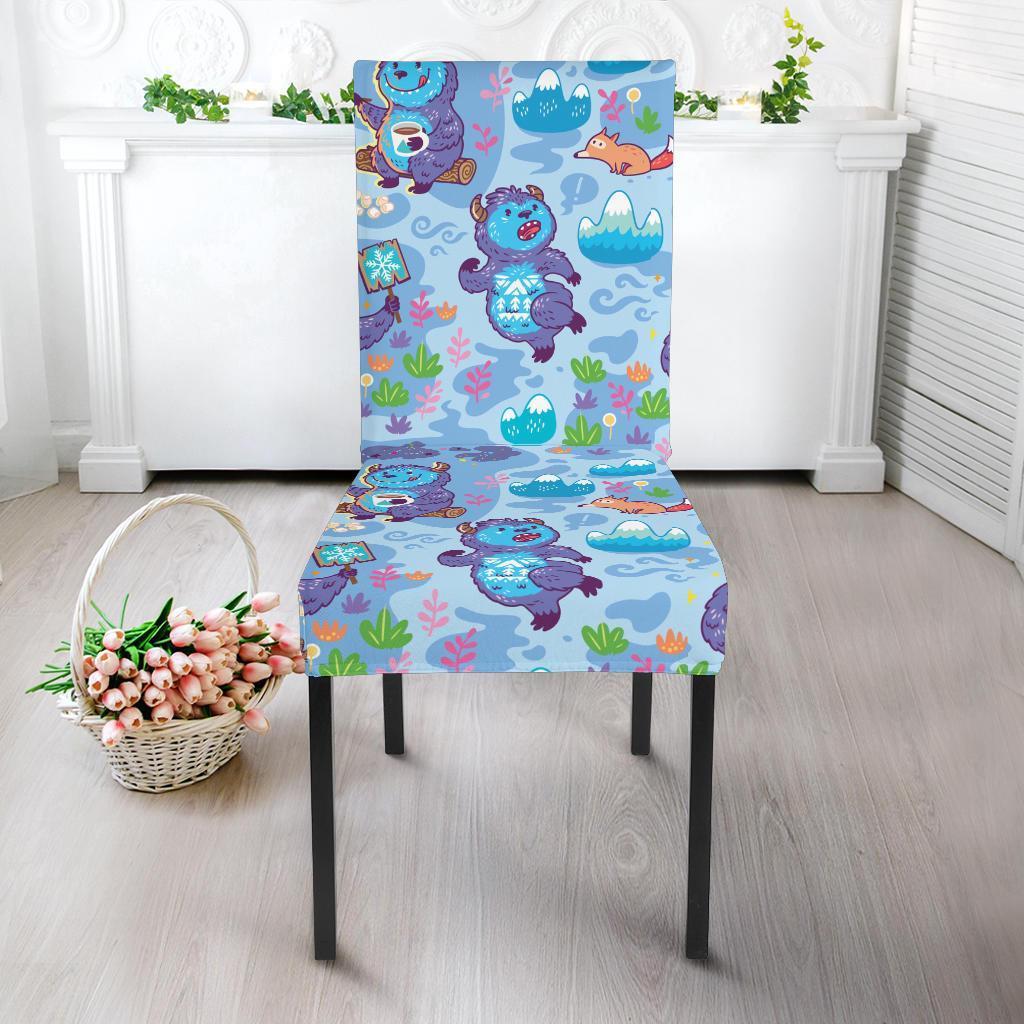 Bigfoot Blue Pattern Print Chair Cover-grizzshop