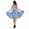 Bigfoot Blue Pattern Print Dress-grizzshop