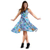 Bigfoot Blue Pattern Print Dress-grizzshop