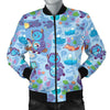 Bigfoot Blue Pattern Print Men's Bomber Jacket-grizzshop