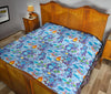 Bigfoot Blue Pattern Print Quilt-grizzshop