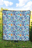 Bigfoot Blue Pattern Print Quilt-grizzshop