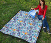 Bigfoot Blue Pattern Print Quilt-grizzshop