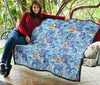 Bigfoot Blue Pattern Print Quilt-grizzshop