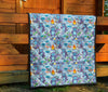 Bigfoot Blue Pattern Print Quilt-grizzshop