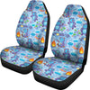 Bigfoot Blue Pattern Print Universal Fit Car Seat Covers-grizzshop