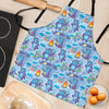 Bigfoot Blue Pattern Print Women's Apron-grizzshop