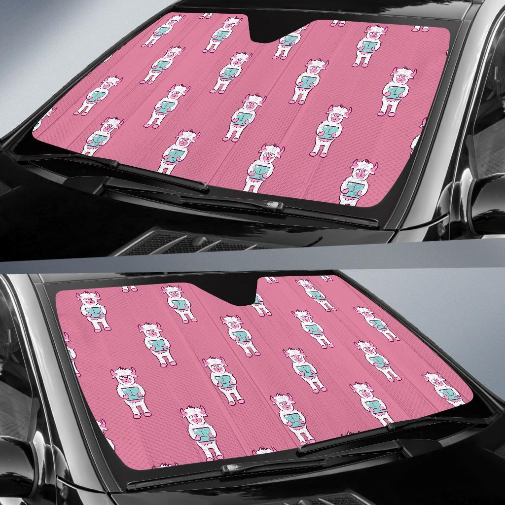 Bigfoot Pattern Print Car Sun Shade-grizzshop