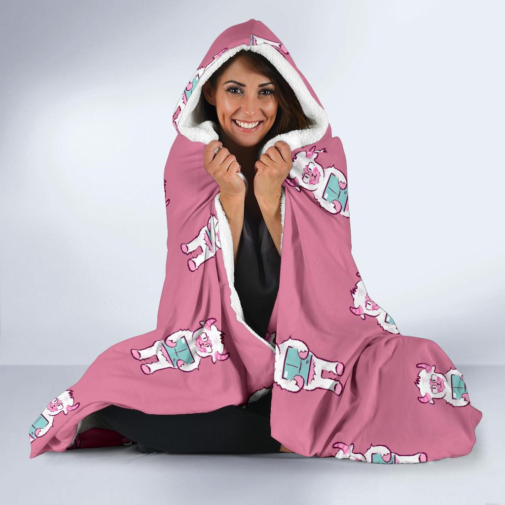 Bigfoot Pattern Print Hooded Blanket-grizzshop