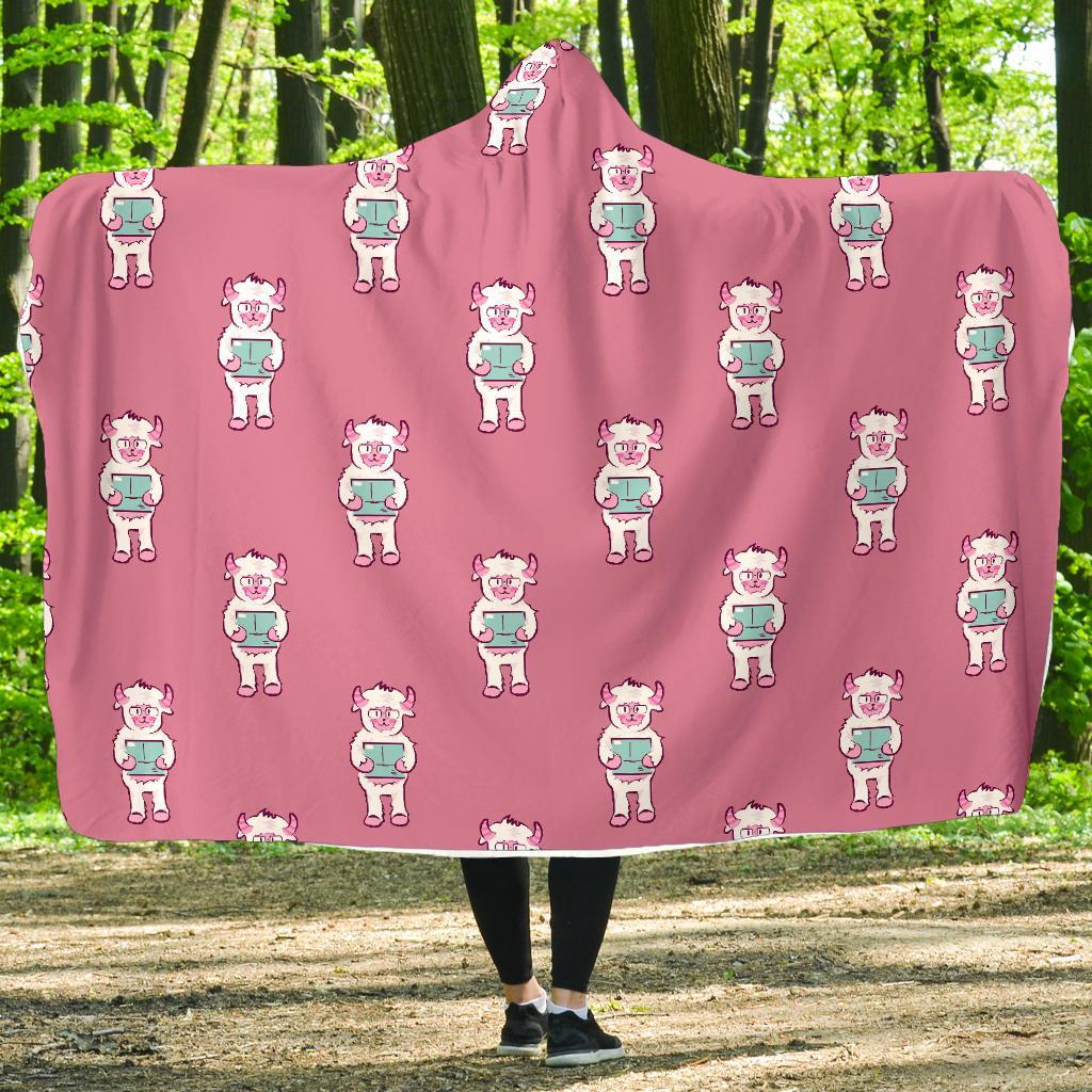 Bigfoot Pattern Print Hooded Blanket-grizzshop