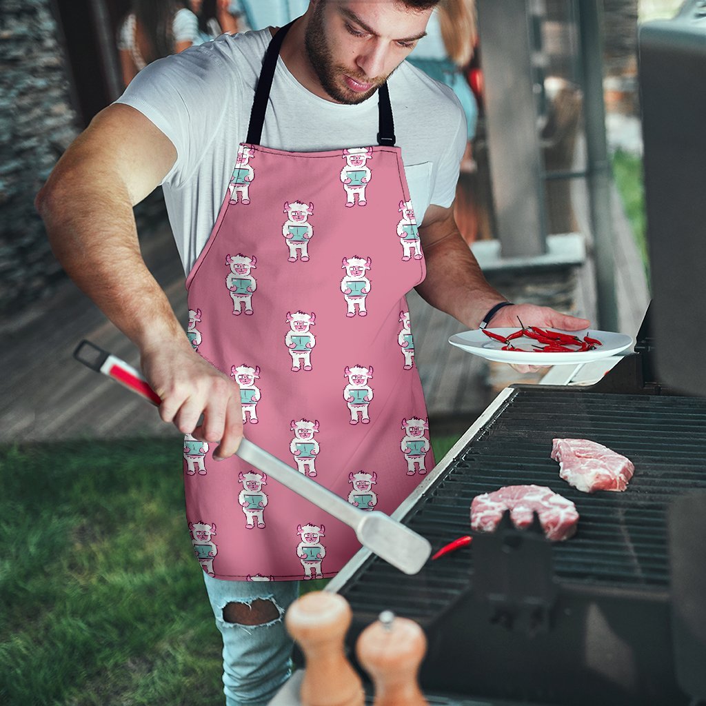 Bigfoot Pattern Print Men's Apron-grizzshop