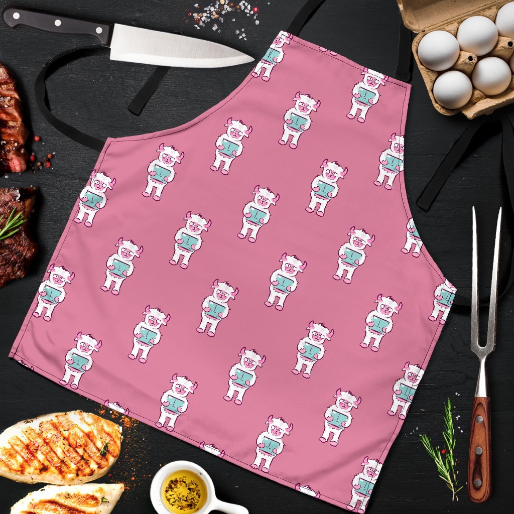 Bigfoot Pattern Print Men's Apron-grizzshop