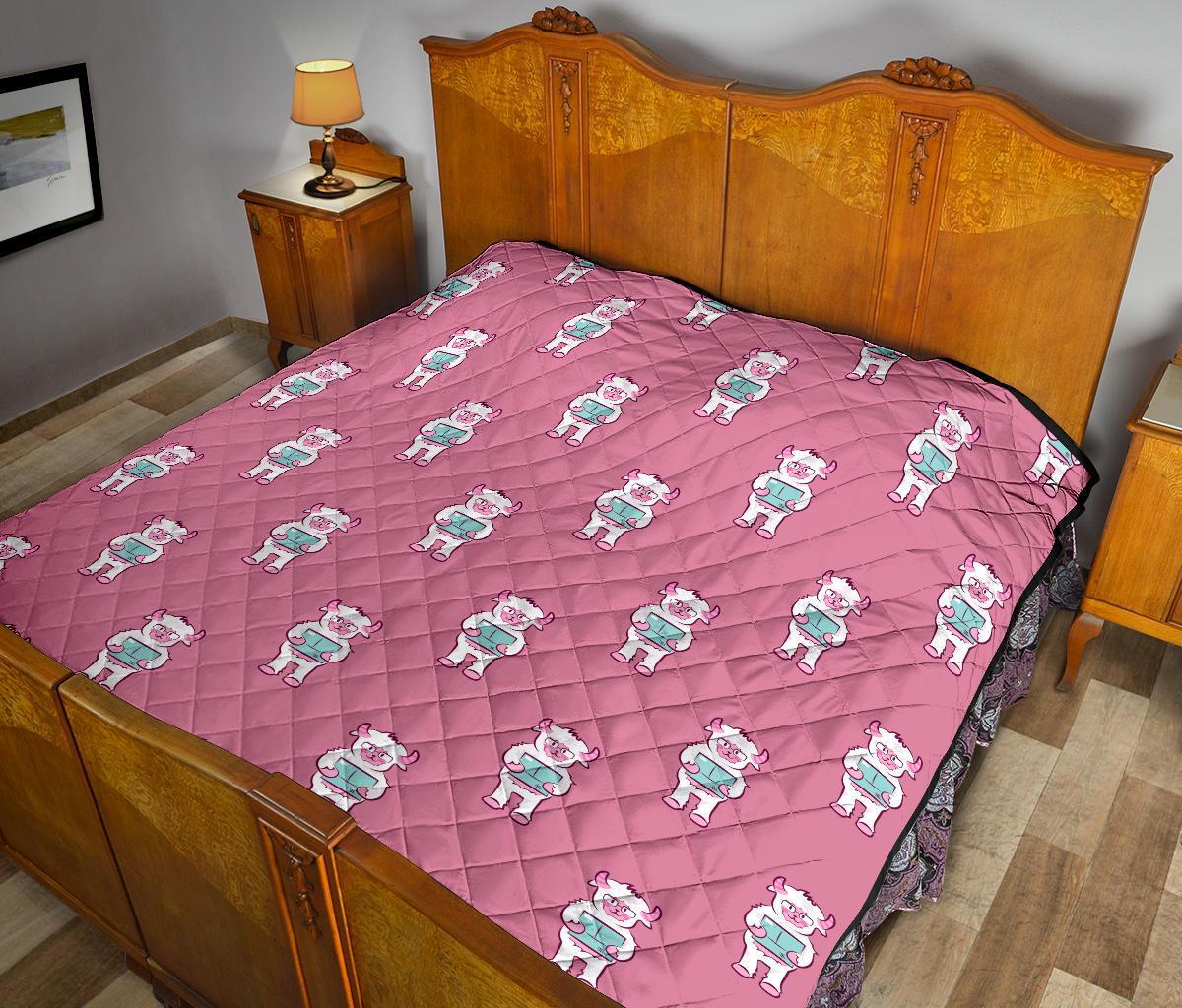 Bigfoot Pattern Print Quilt-grizzshop