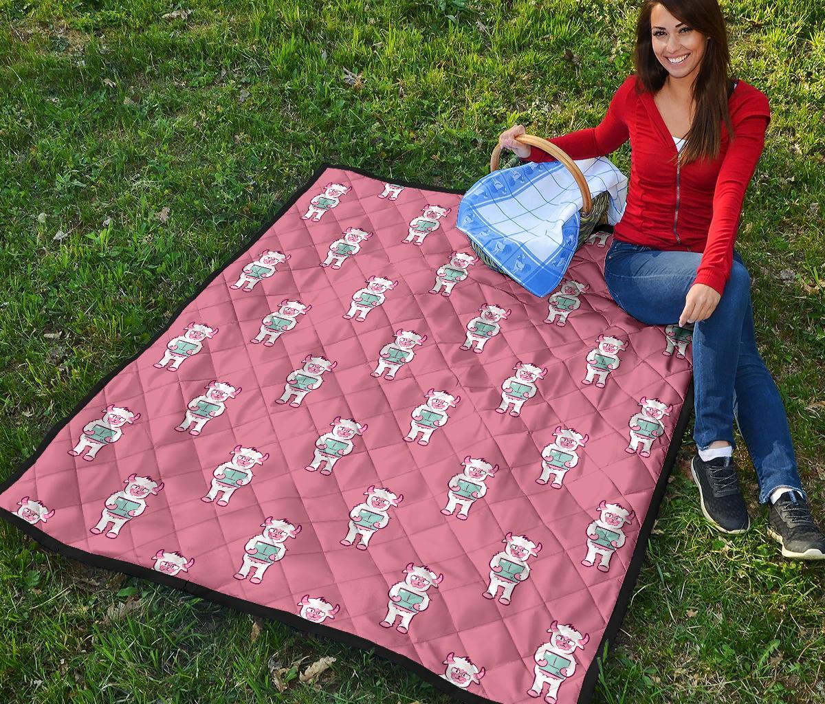 Bigfoot Pattern Print Quilt-grizzshop