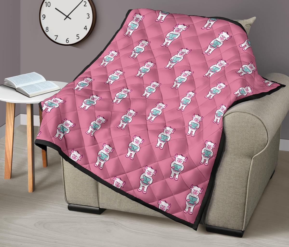 Bigfoot Pattern Print Quilt-grizzshop