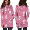 Bigfoot Pattern Print Women Hoodie Dress-grizzshop