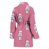 Bigfoot Pattern Print Women Long Robe-grizzshop