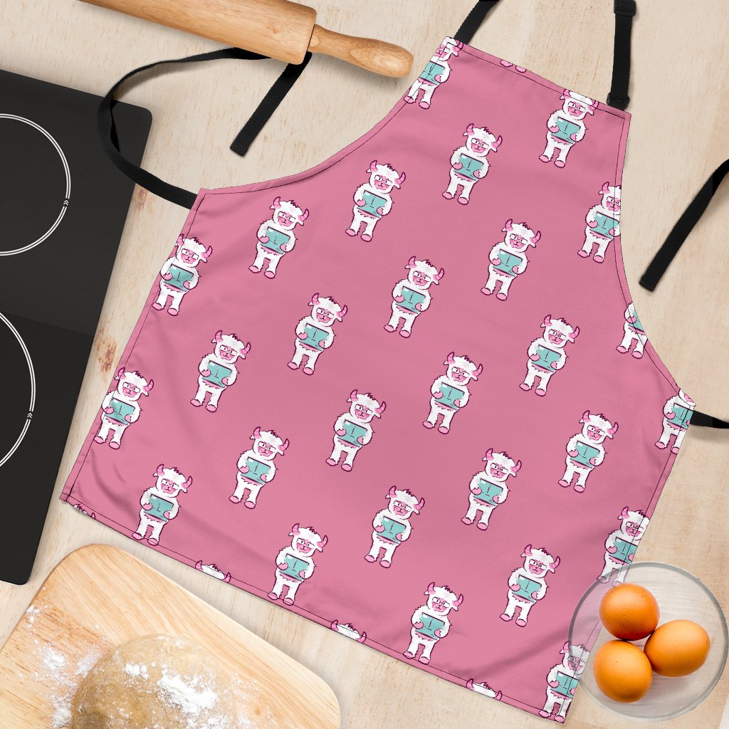 Bigfoot Pattern Print Women's Apron-grizzshop