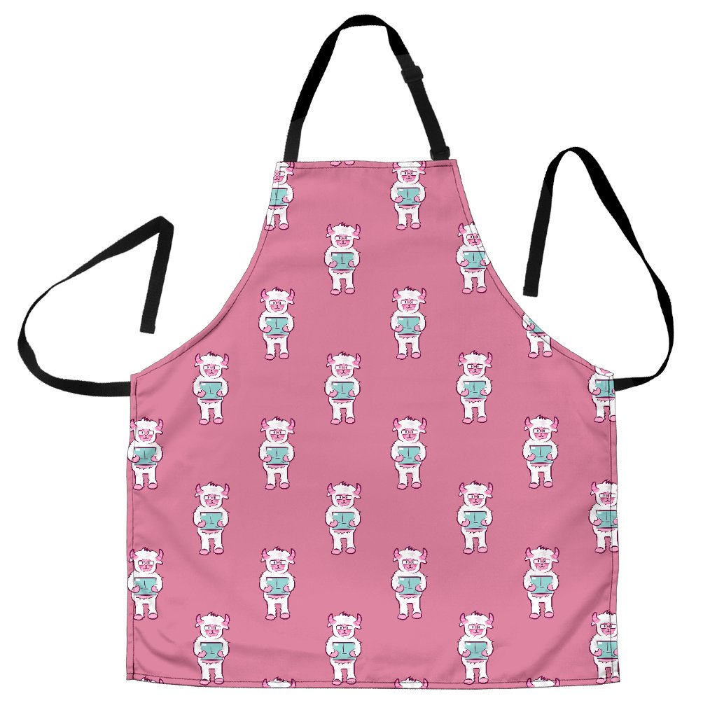 Bigfoot Pattern Print Women's Apron-grizzshop