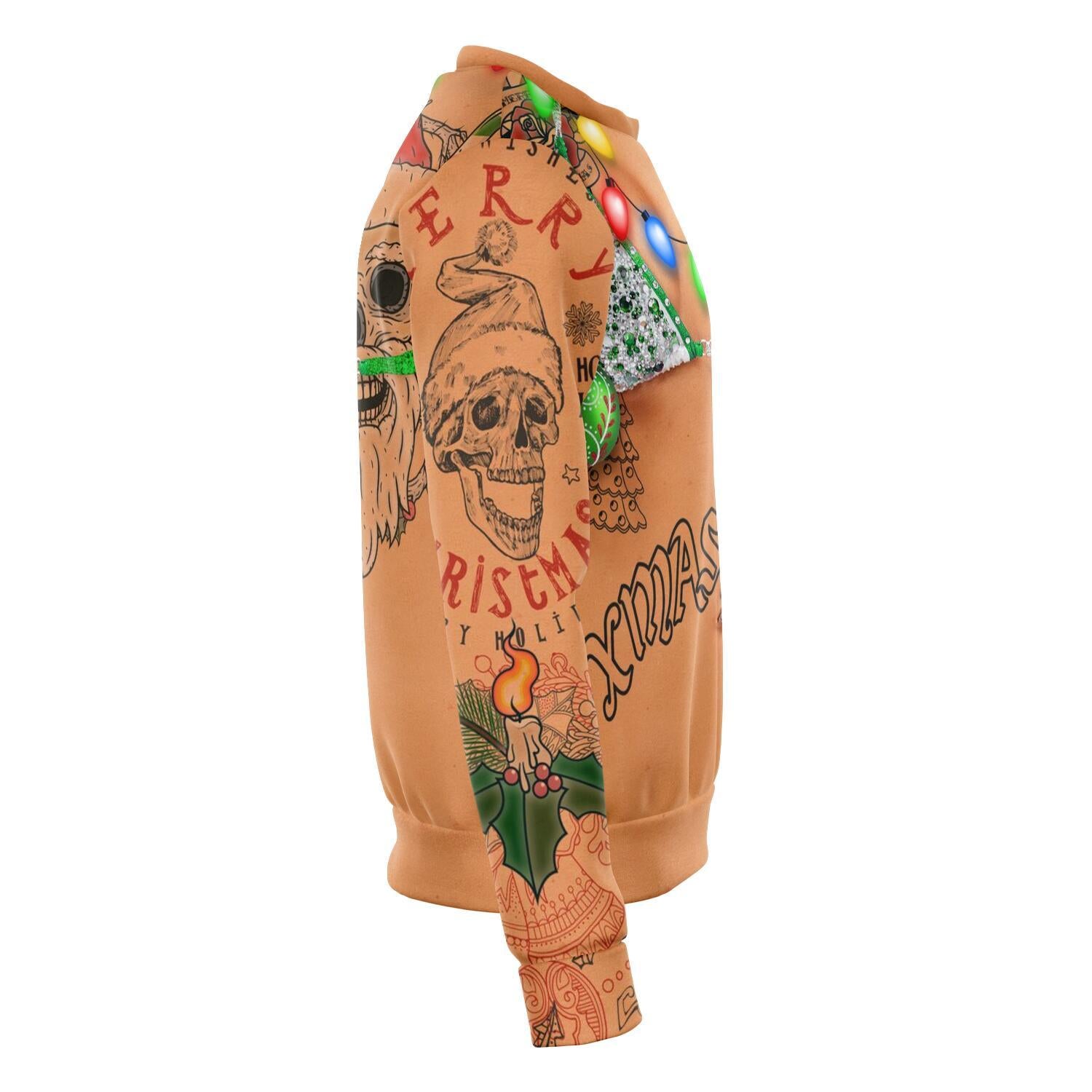 Bikini Xmas Life Tattoo Christmas Ugly Sweater-grizzshop