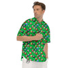 Billiard Ball Green Print Pattern Men's Short Sleeve Shirts-grizzshop