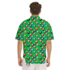 Billiard Ball Green Print Pattern Men's Short Sleeve Shirts-grizzshop