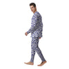 Bird Chinoiserie Print Pattern Men's Pajamas-grizzshop