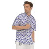 Bird Chinoiserie Print Pattern Men's Short Sleeve Shirts-grizzshop