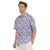 Bird Chinoiserie Print Pattern Men's Short Sleeve Shirts-grizzshop