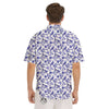 Bird Chinoiserie Print Pattern Men's Short Sleeve Shirts-grizzshop