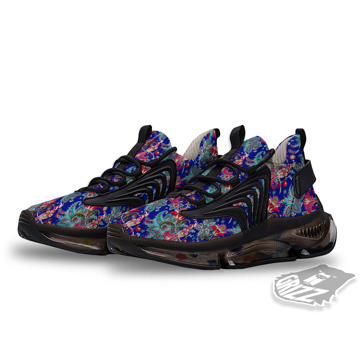 Bird Of Paradise Ethnic Print Pattern Black Gym Shoes-grizzshop