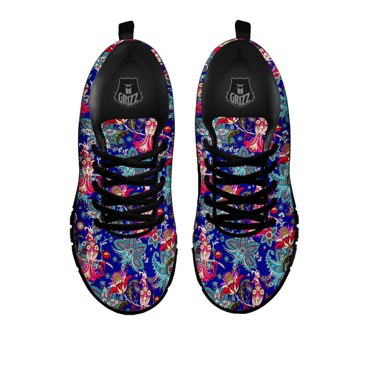Bird Of Paradise Ethnic Print Pattern Black Sneaker-grizzshop