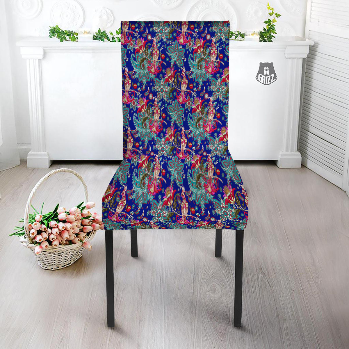 Bird Of Paradise Ethnic Print Pattern Dining Chair Slipcover-grizzshop