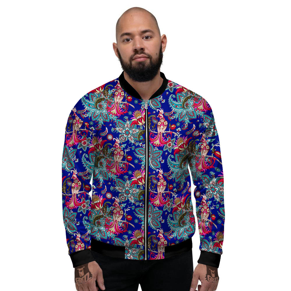Bird Of Paradise Ethnic Print Pattern Men's Bomber Jacket-grizzshop