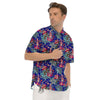 Bird Of Paradise Ethnic Print Pattern Men's Short Sleeve Shirts-grizzshop