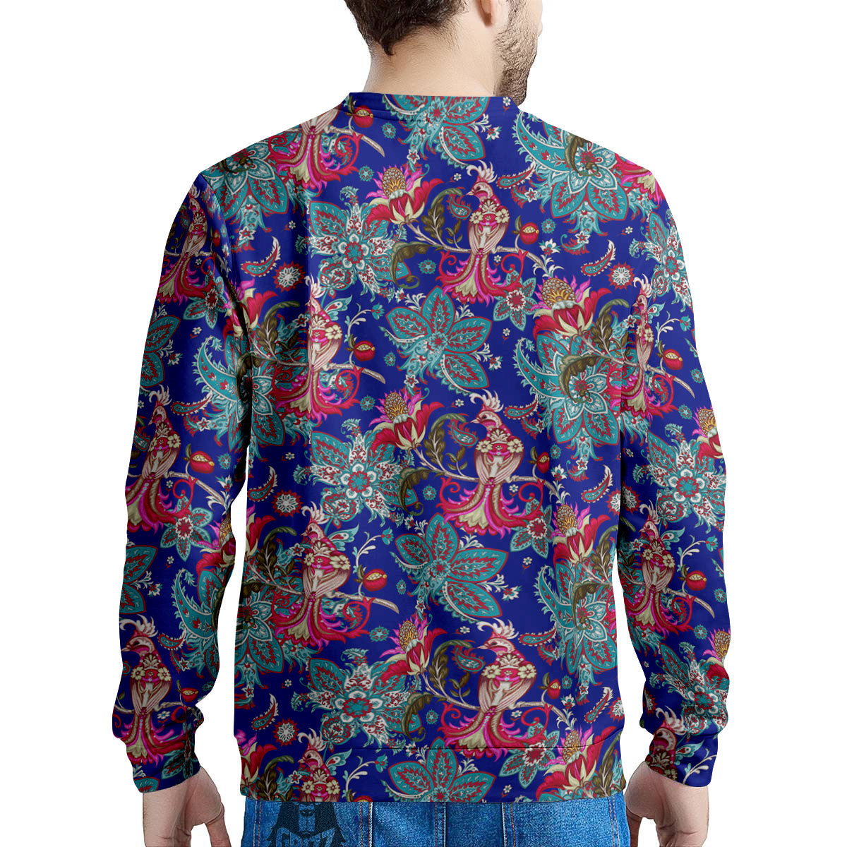Bird Of Paradise Ethnic Print Pattern Men's Sweatshirt-grizzshop