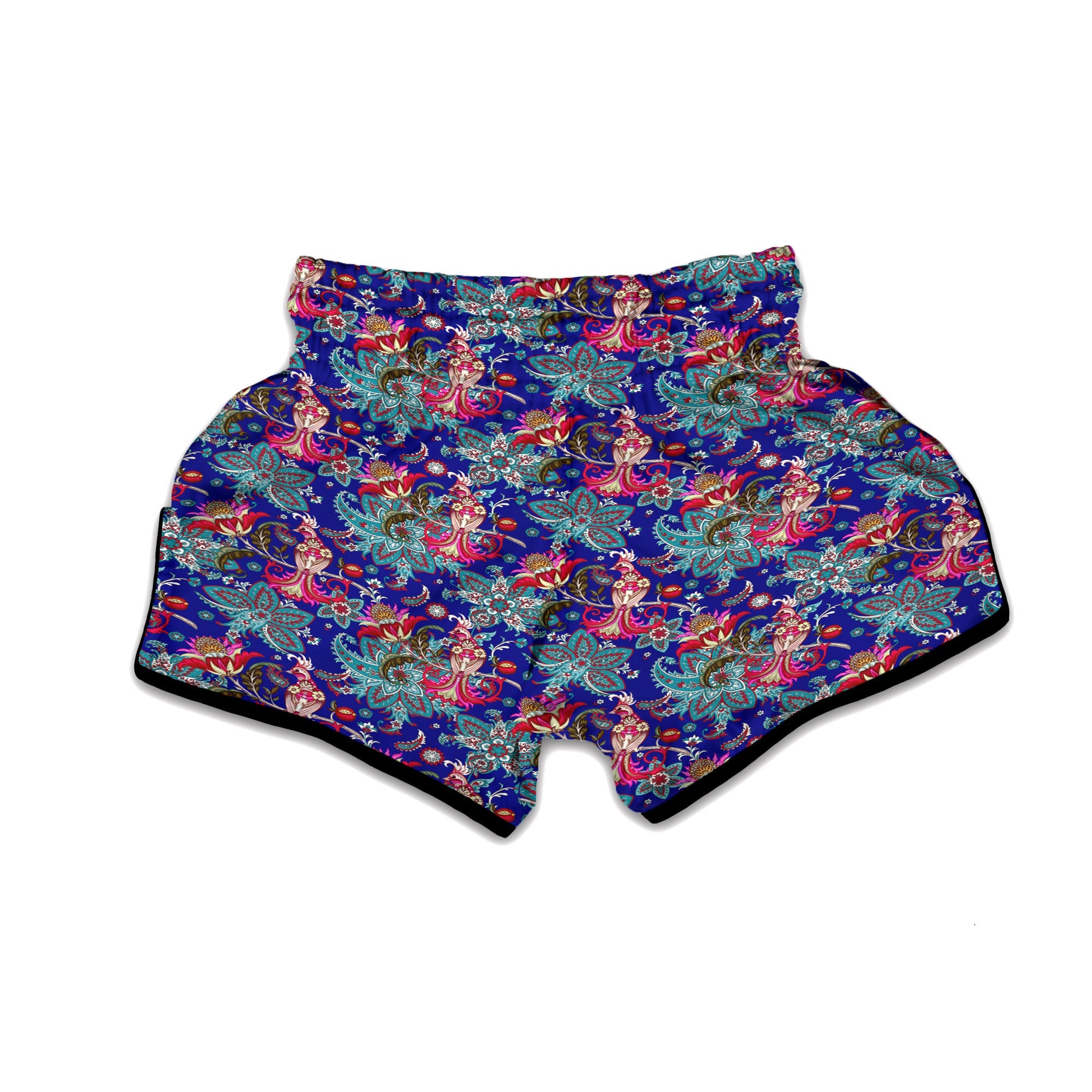 Bird Of Paradise Ethnic Print Pattern Muay Thai Boxing Shorts-grizzshop