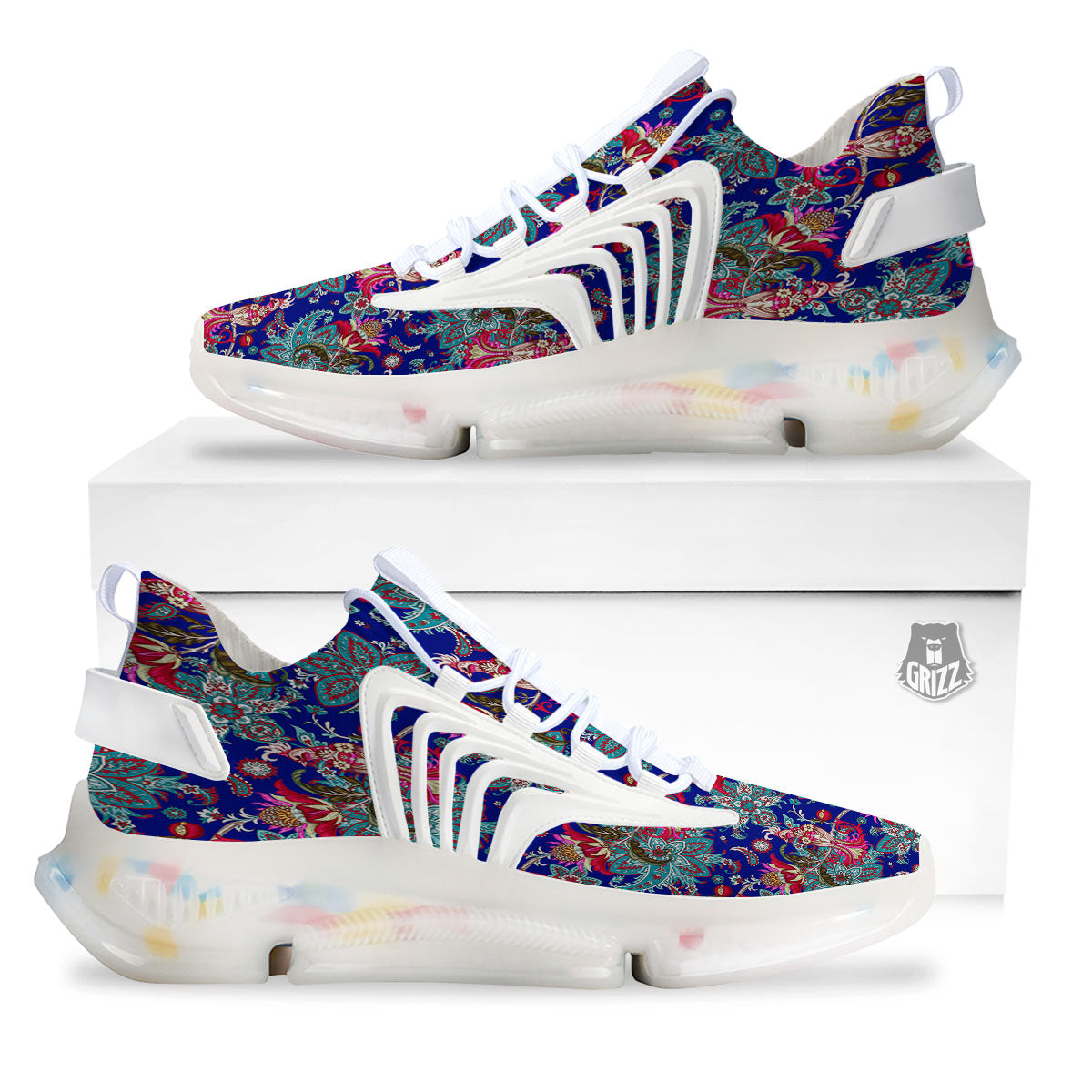 Bird Of Paradise Ethnic Print Pattern White Gym Shoes-grizzshop