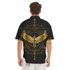 Bird Spiritual Golden Print Men's Short Sleeve Shirts-grizzshop